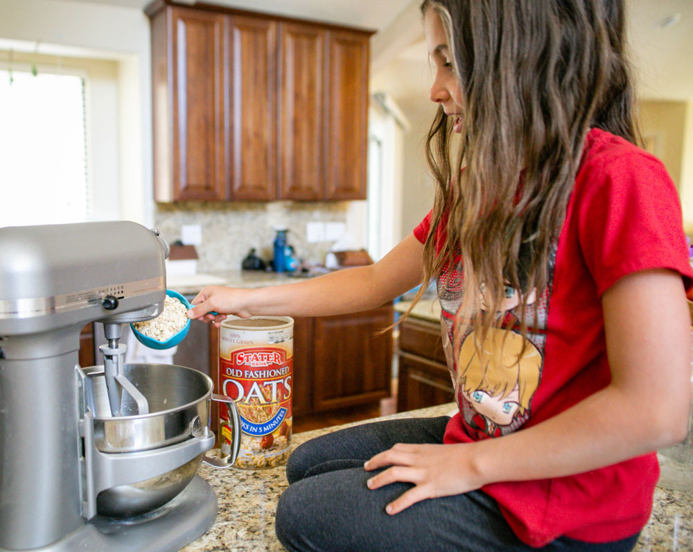 Add Oats to Mixer