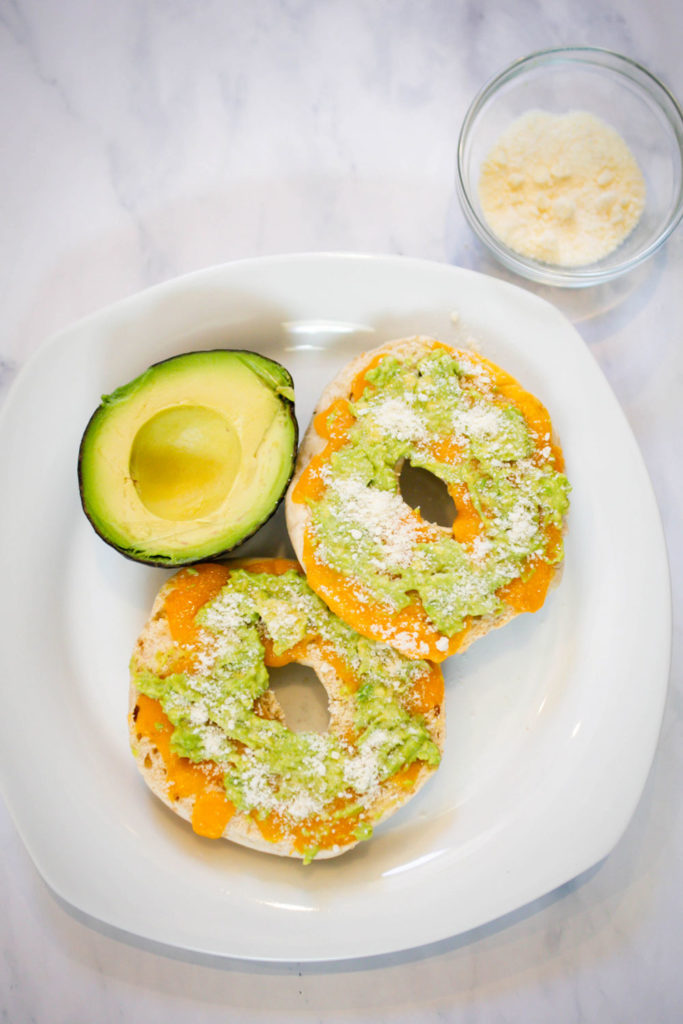 Avocado Cheese Bagels