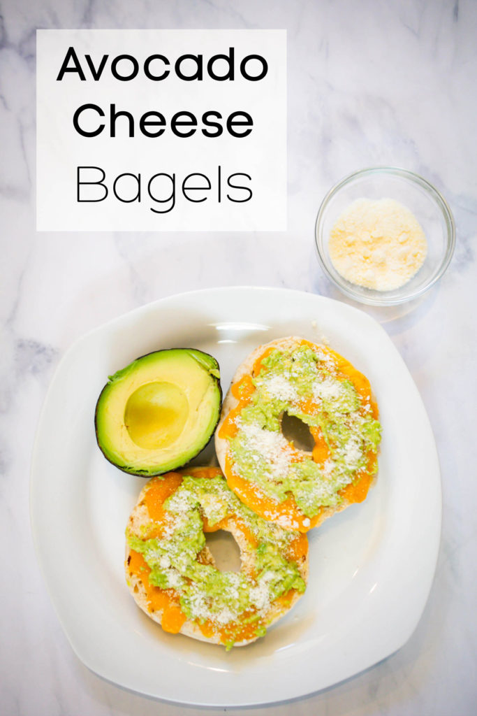 Avocado Cheese Bagels