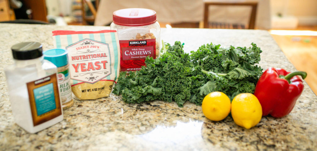 Cheezy Kale Chip Ingredients